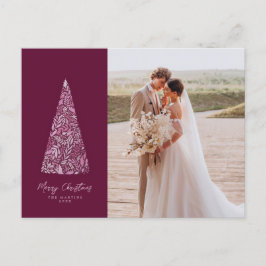 Wunderschönes Spruce Tree Pflaume Weihnachten/Feie Postkarte