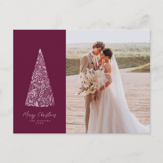 Wunderschönes Spruce Tree Pflaume Weihnachten/Feie Postkarte (Vorderseite)