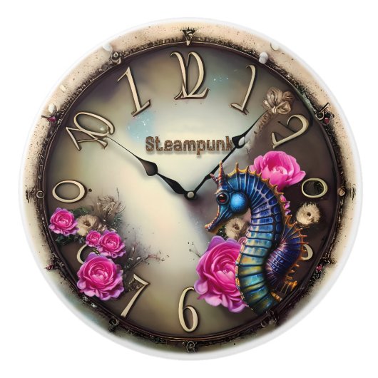 Wunderschönes Steampunkdesign Keramikknauf (Vorderseite)