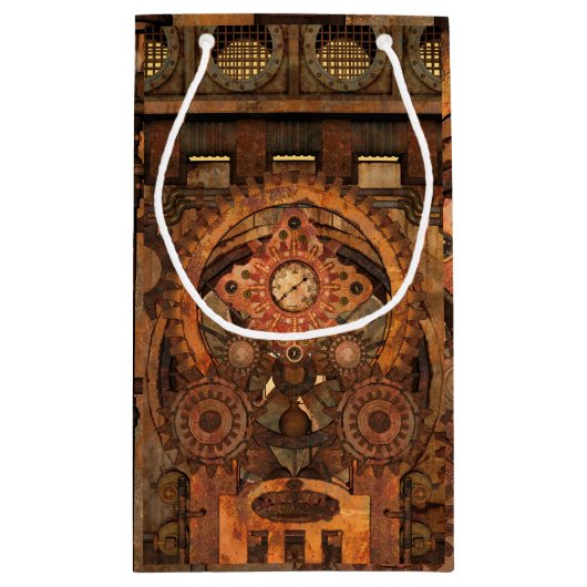 Wunderschönes Steampunkdesign Kleine Geschenktüte (Rückseite)