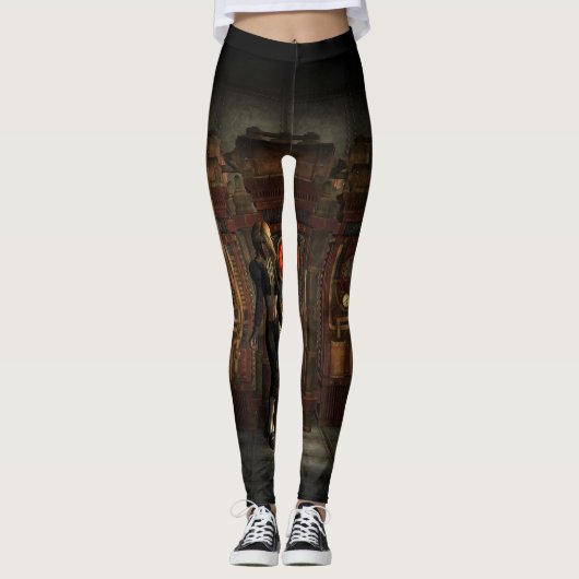 Wunderschönes Steampunkdesign Leggings (Vorderseite)