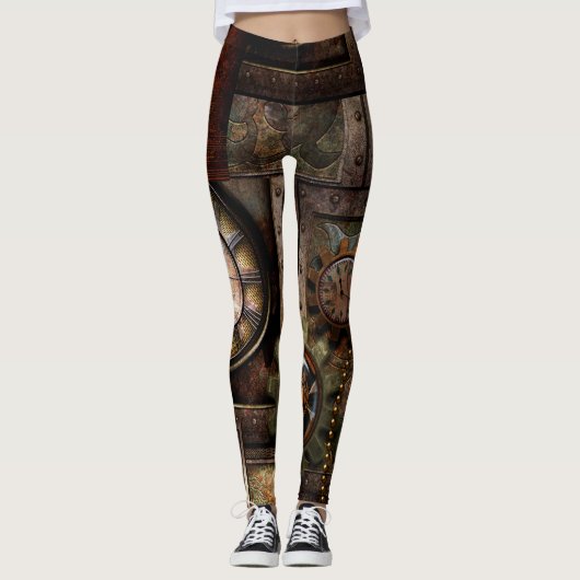 Wunderschönes Steampunkdesign Leggings (Vorderseite)