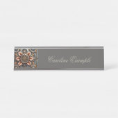 Wunderschönes Steampunkdesign Schreibtischnamensplakette (Vorderseite )