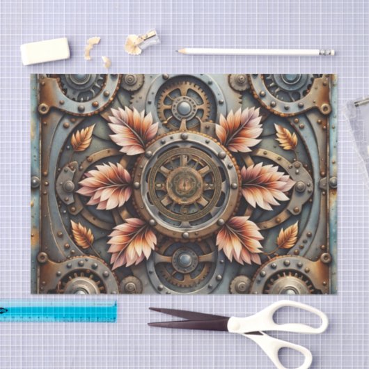 Wunderschönes Steampunkdesign Seidenpapier (Handwerk)