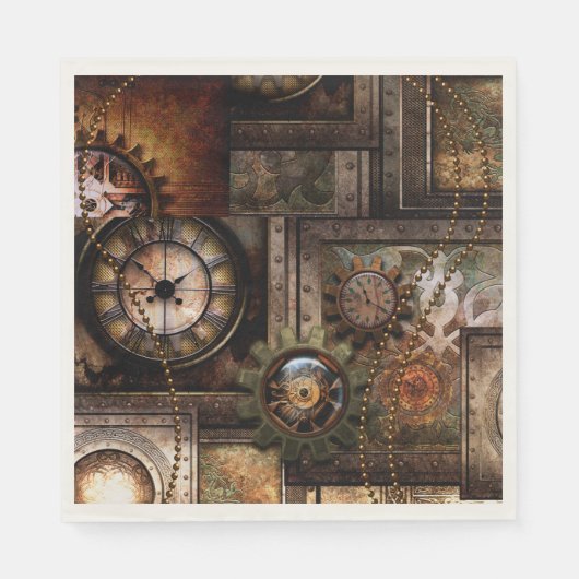 Wunderschönes Steampunkdesign Serviette (Vorderseite)