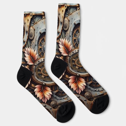 Wunderschönes Steampunkdesign Socken (Rechts)