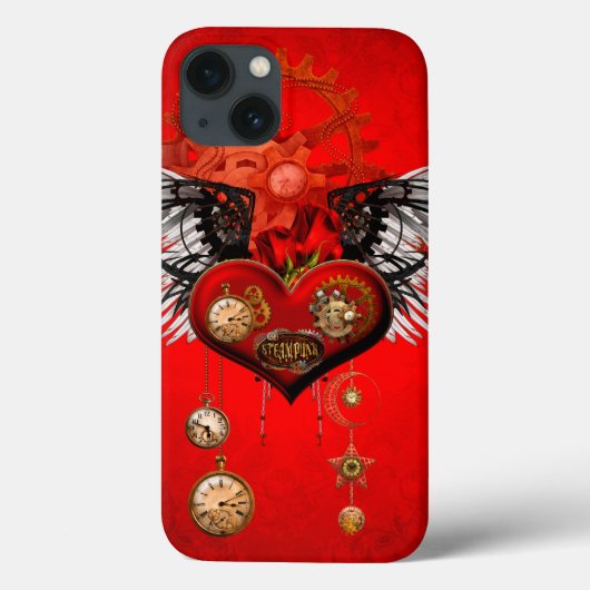 Wunderschönes Steampunkherz Case-Mate iPhone Hülle (Rückseite)