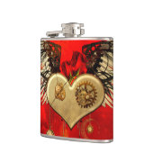 Wunderschönes Steampunkherz Flachmann (Links)