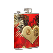 Wunderschönes Steampunkherz Flachmann (Rechts)