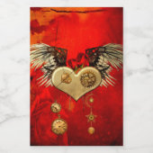 Wunderschönes Steampunkherz Lebensmitteletikett (Einzelnes Label)