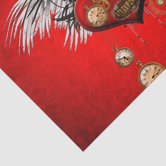 Wunderschönes Steampunkherz Seidenpapier (Ausschnitt)