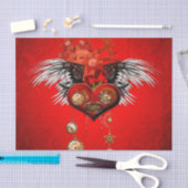 Wunderschönes Steampunkherz Seidenpapier (Handwerk)