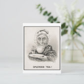 Wunderschönes Tee Funny Vintage Postkarte (Stehend Vorderseite)