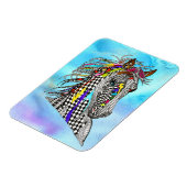 Wunderschönes und farbenfrohes Pferdemagnet 3"x4" Magnet (Linke Seite)