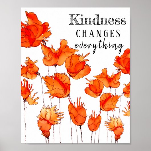 Wunderschönes und farbenfrohes Poppies Poster 8X10 (Vorne)