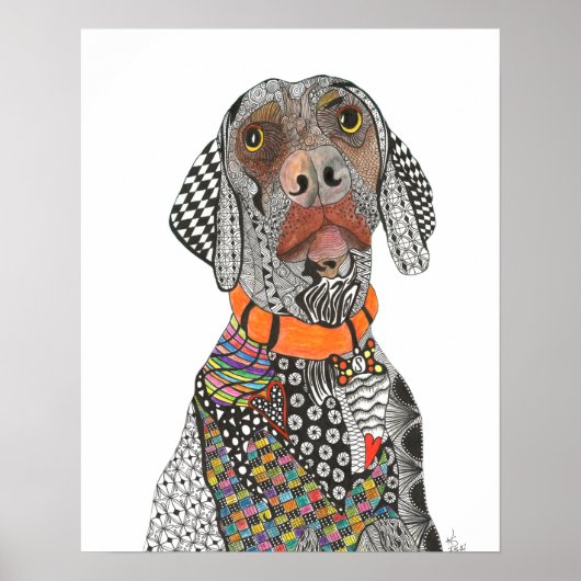 Wunderschönes und farbenfrohes Weimaraner-Poster - Poster (Vorne)