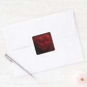 Wunderschönes Valentinstag-Herz aus rotem Garn Quadratischer Aufkleber (Umschlag)