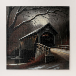 Wunderschönes, verschneiten Bridge-Puzzle Puzzle