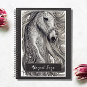 Wunderschönes Verziertes Silbergraupferd mit blühe Planer