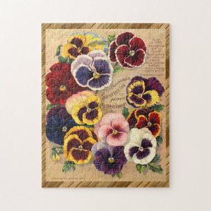 Wunderschönes viktorianisches Blumensamenpaket STI Puzzle
