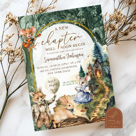 Wunderschönes Waldbuch Kinderdusche Einladung