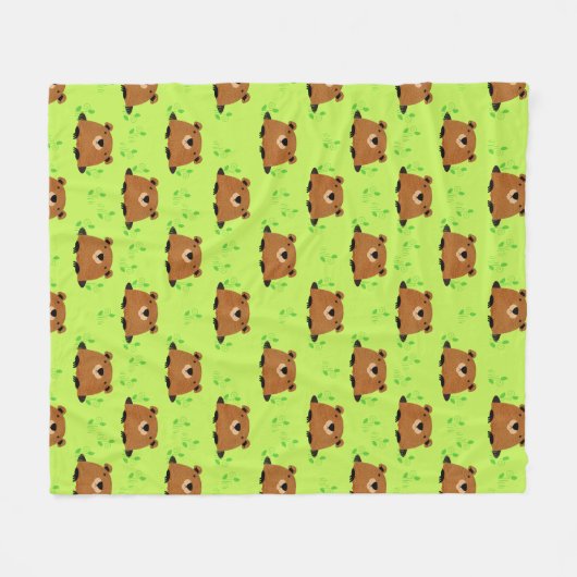 Wunderschönes Waldgrundmuster Fleecedecke (Vorderseite (Horizontal))