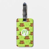 Wunderschönes Waldgrundmuster Gepäckanhänger (Rückseite vertikal)