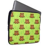 Wunderschönes Waldgrundmuster Laptopschutzhülle (Vorne Rechts)