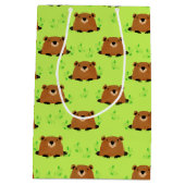 Wunderschönes Waldgrundmuster Mittlere Geschenktüte (Rückseite)