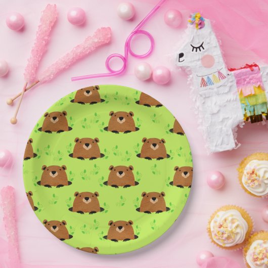 Wunderschönes Waldgrundmuster Pappteller (Party)