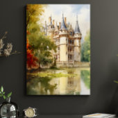 Wunderschönes Watercolor Poster Altes französische