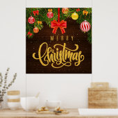 Wunderschönes Weihnachts-Glitzer-Poster Poster (Küche)