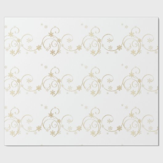 Wunderschönes Weihnachts-Gold-Musterpapier Geschenkpapier (Flach)