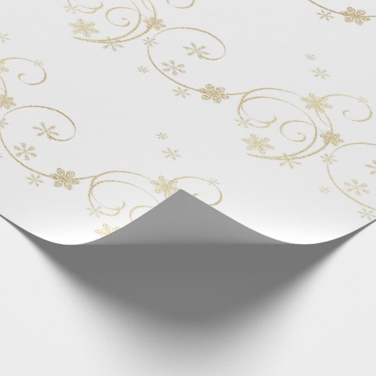 Wunderschönes Weihnachts-Gold-Musterpapier Geschenkpapier (Ecke)