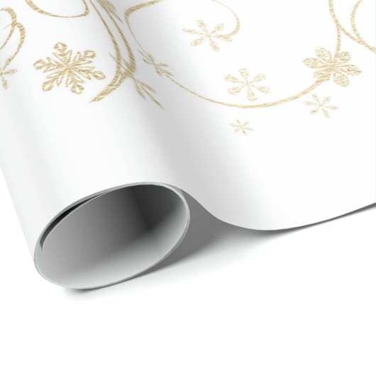 Wunderschönes Weihnachts-Gold-Musterpapier Geschenkpapier (Rolleneckpunkt)