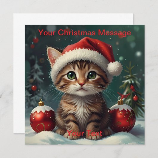 Wunderschönes Weihnachtsglühen Einladung (Vorne/Hinten)