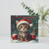 Wunderschönes Weihnachtsglühen Einladung (Stehend Vorderseite)