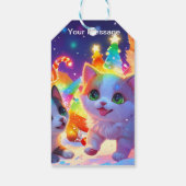 Wunderschönes Weihnachtsglühen Geschenkanhänger (Rückseite)