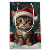 Wunderschönes Weihnachtsglühen Mittlere Geschenktüte (Vorderseite)