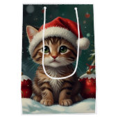 Wunderschönes Weihnachtsglühen Mittlere Geschenktüte (Rückseite)