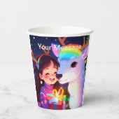 Wunderschönes Weihnachtsglühen Pappbecher (Rückseite)