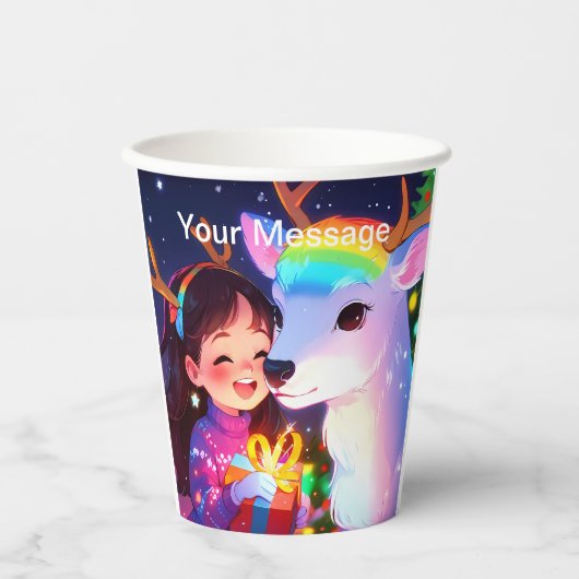 Wunderschönes Weihnachtsglühen Pappbecher (Vorderseite)