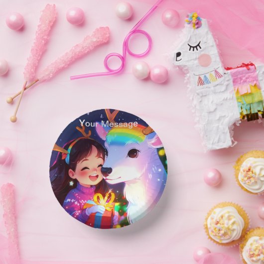 Wunderschönes Weihnachtsglühen Pappteller (Party)