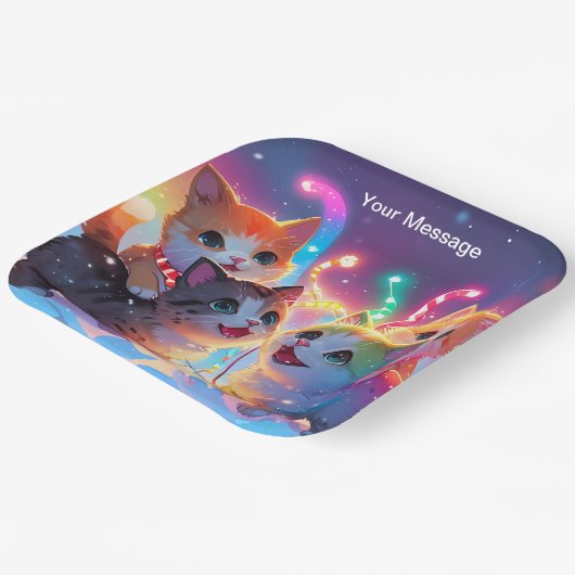 Wunderschönes Weihnachtsglühen Pappteller (Gewinkelt)