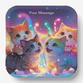 Wunderschönes Weihnachtsglühen Pappteller