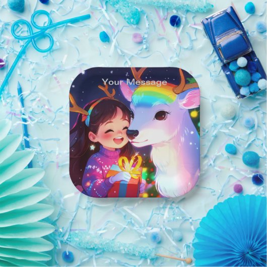 Wunderschönes Weihnachtsglühen Pappteller (Party)