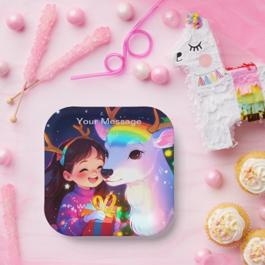 Wunderschönes Weihnachtsglühen Pappteller (Party)