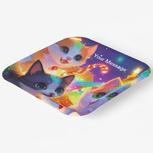 Wunderschönes Weihnachtsglühen Pappteller (Gewinkelt)