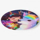 Wunderschönes Weihnachtsglühen Pappteller (Schrägansicht)