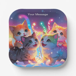 Wunderschönes Weihnachtsglühen Pappteller